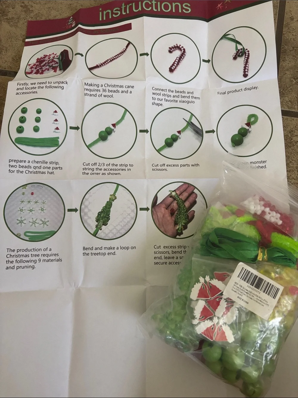 Grinch Themed Craft Kit